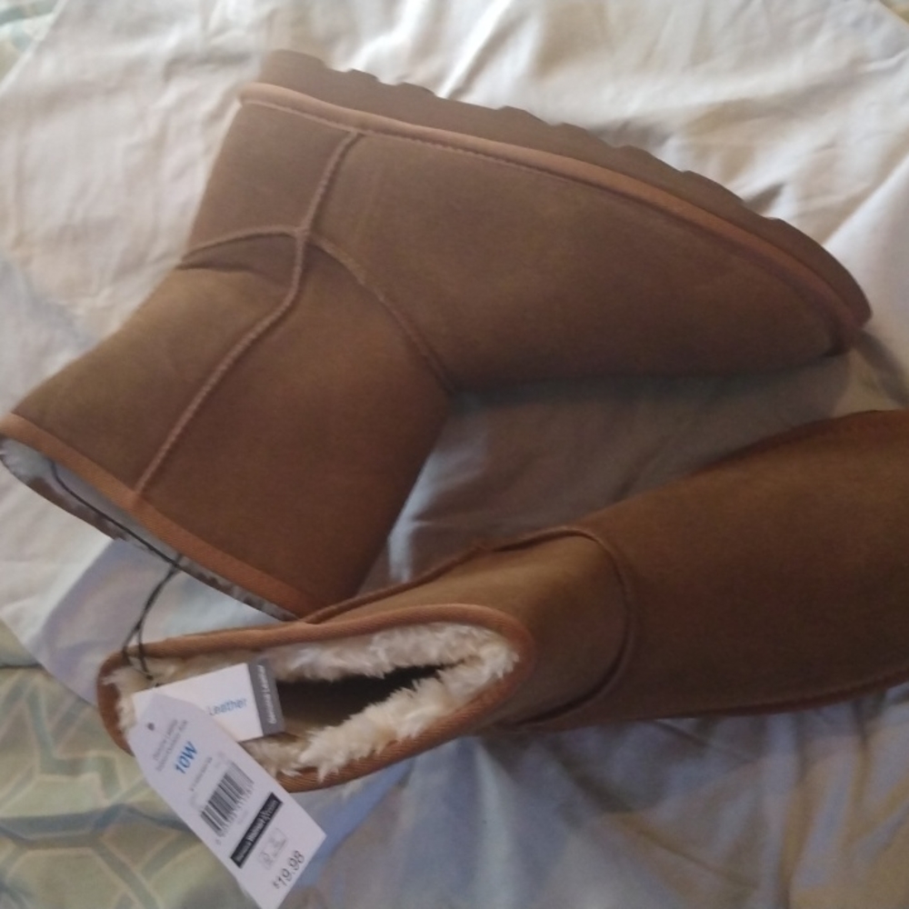 Suede fleece lined boot